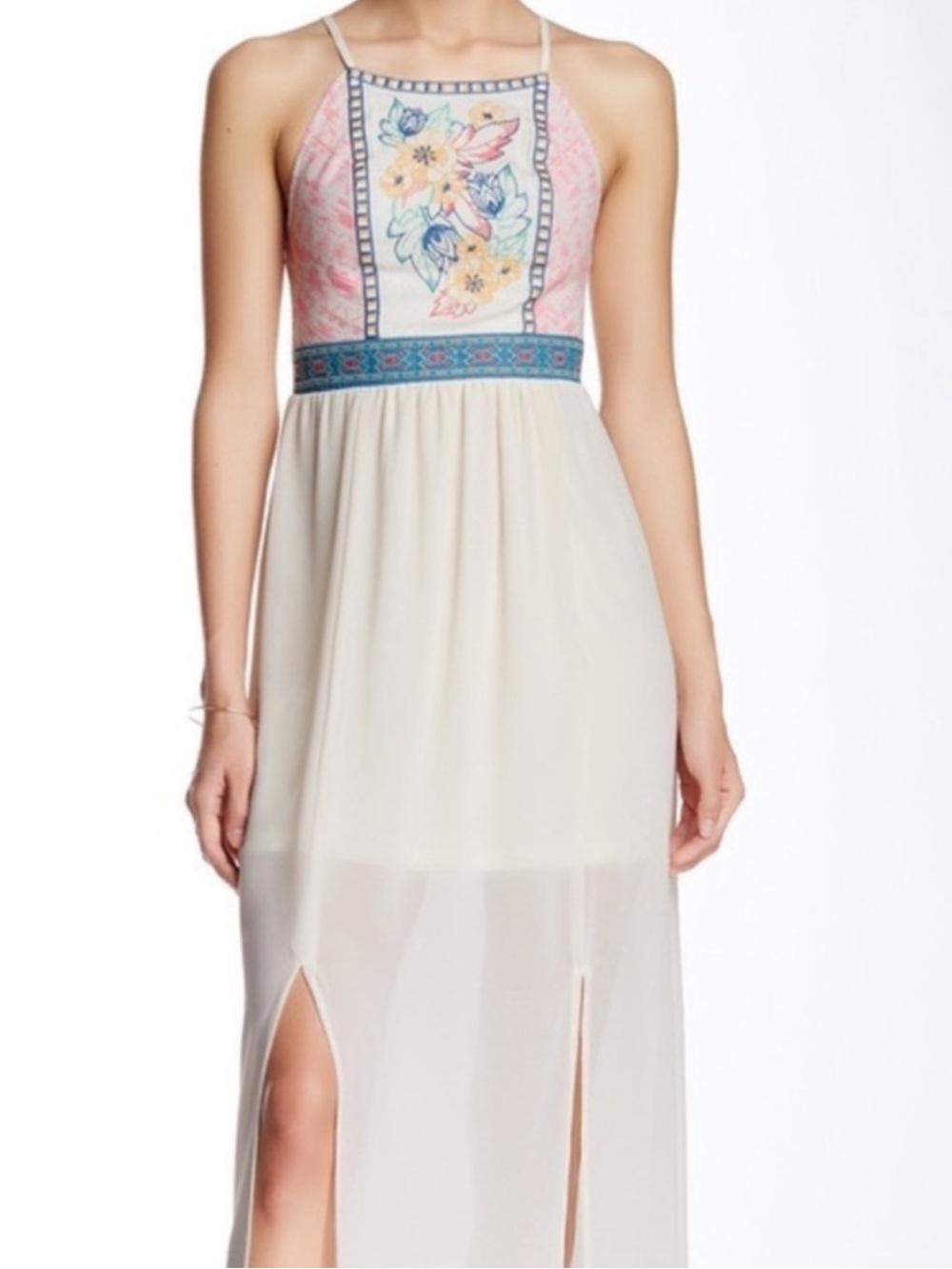 Flying Tomato Embroidered Maxi Dress Size Medium